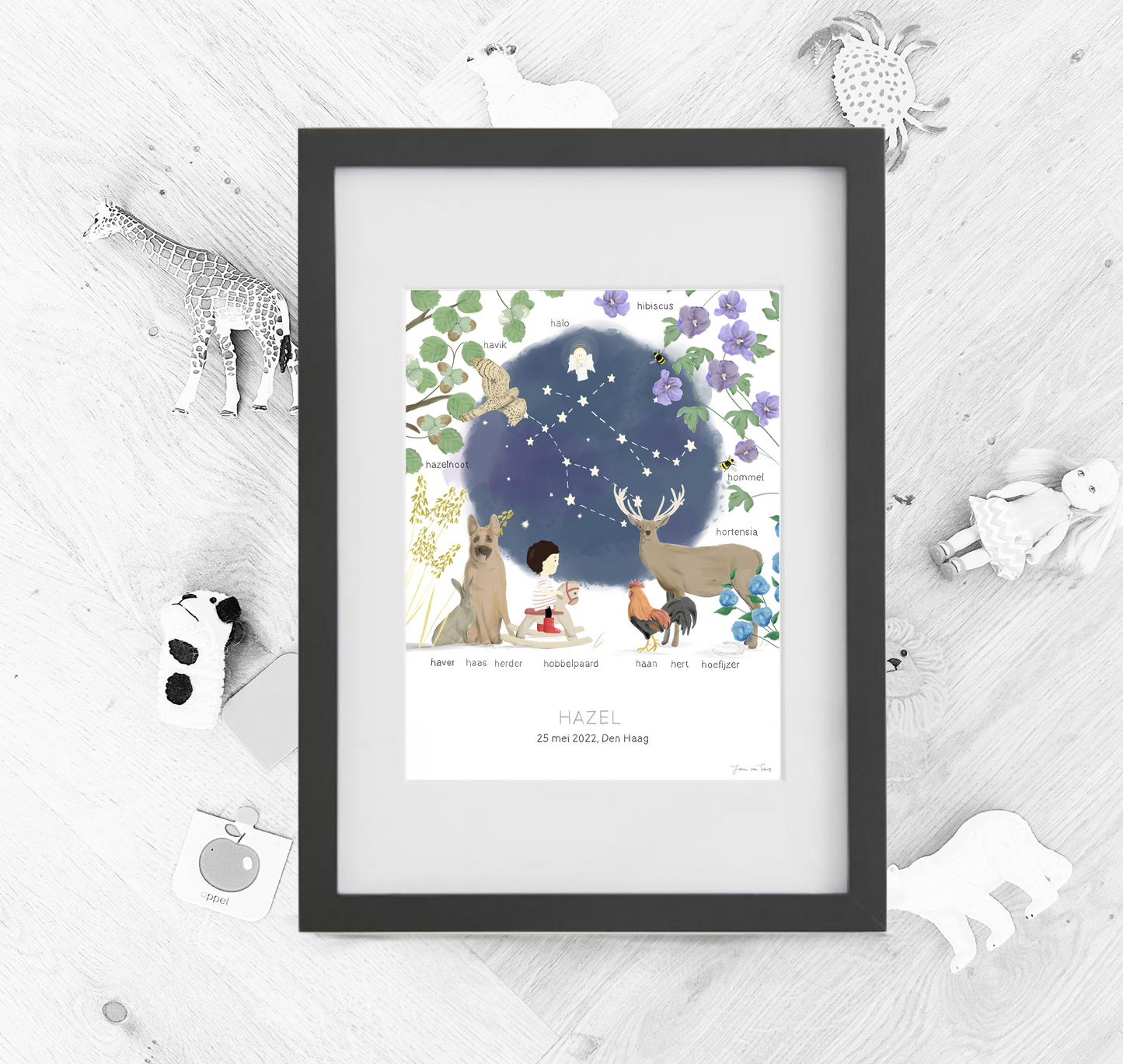H - Things with love geboorteposter