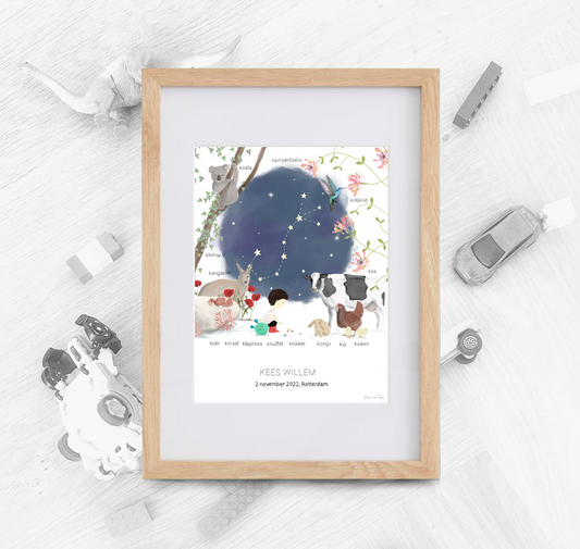 K - Things with love geboorteposter