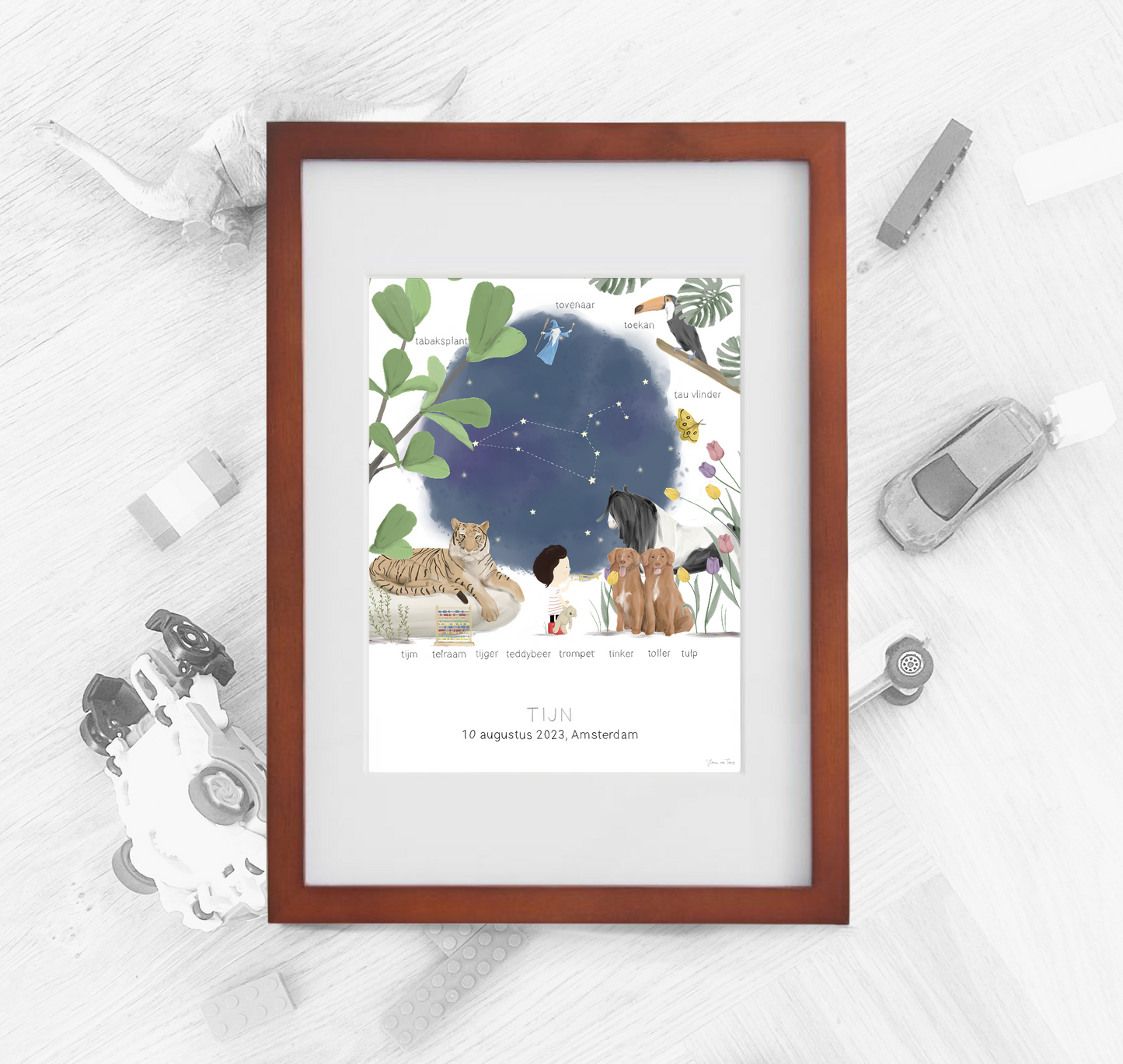 T - Things with love geboorteposter