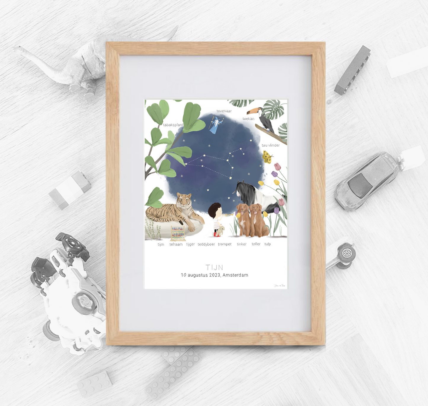 T - Things with love geboorteposter