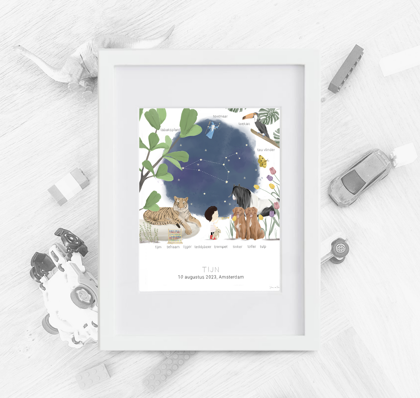 T - Things with love geboorteposter