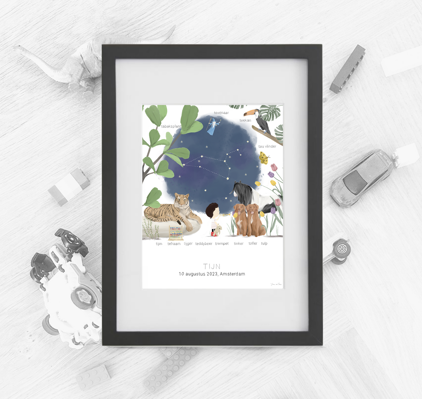 T - Things with love geboorteposter