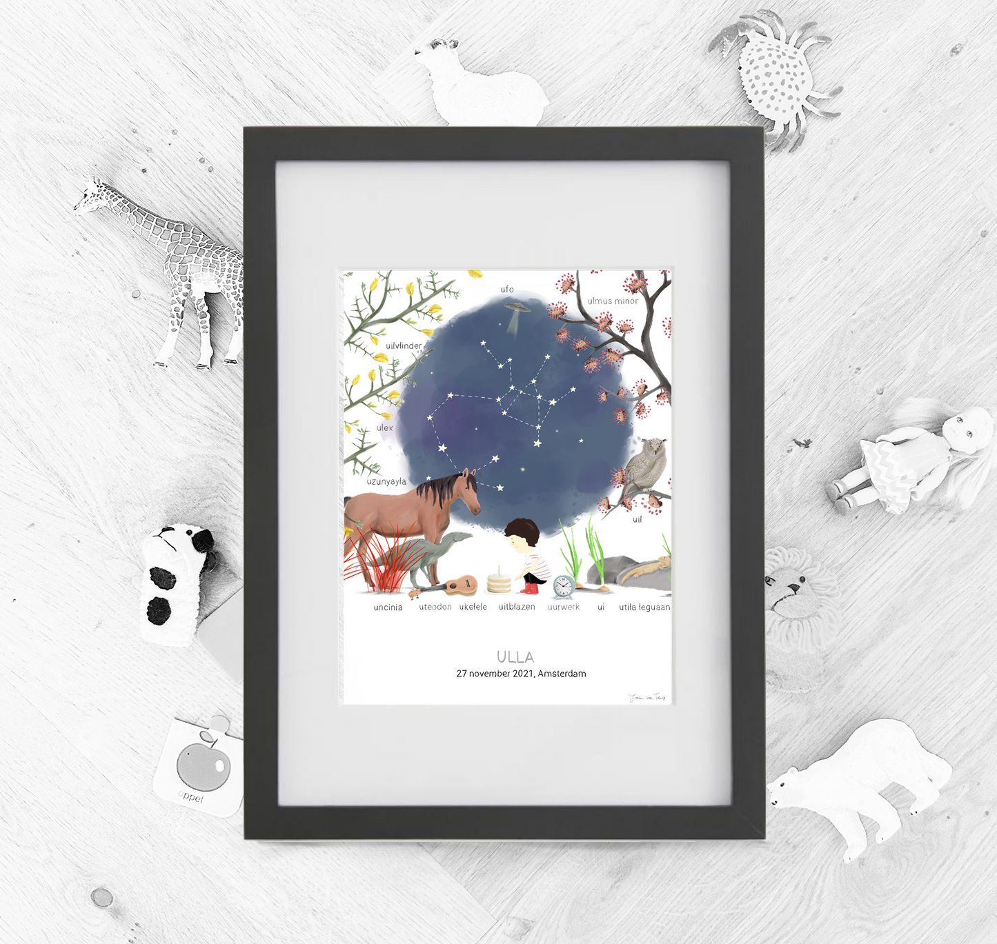 U - Things with love geboorteposter