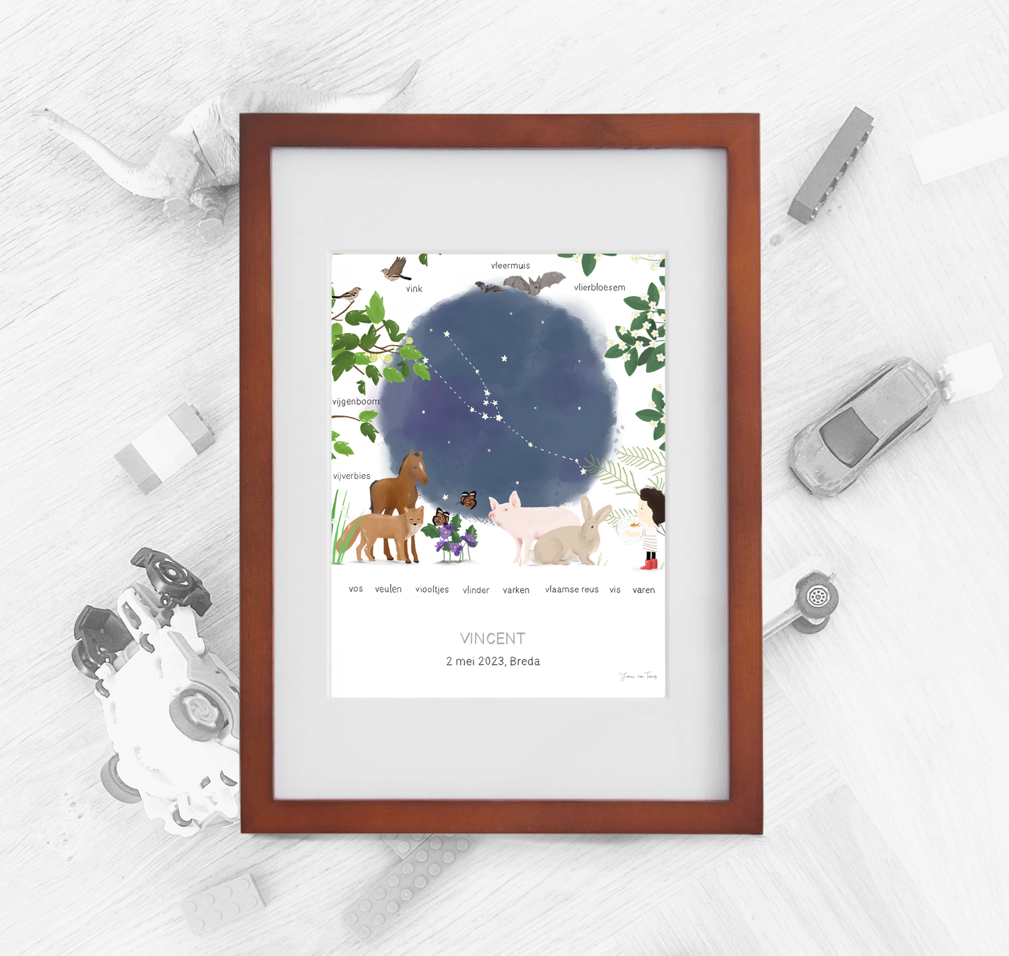 V - Things with love geboorteposter