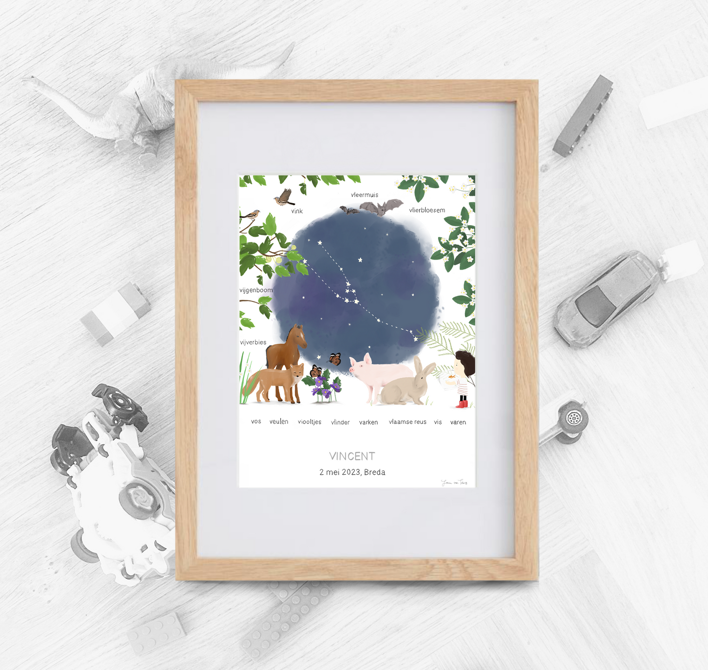 V - Things with love geboorteposter