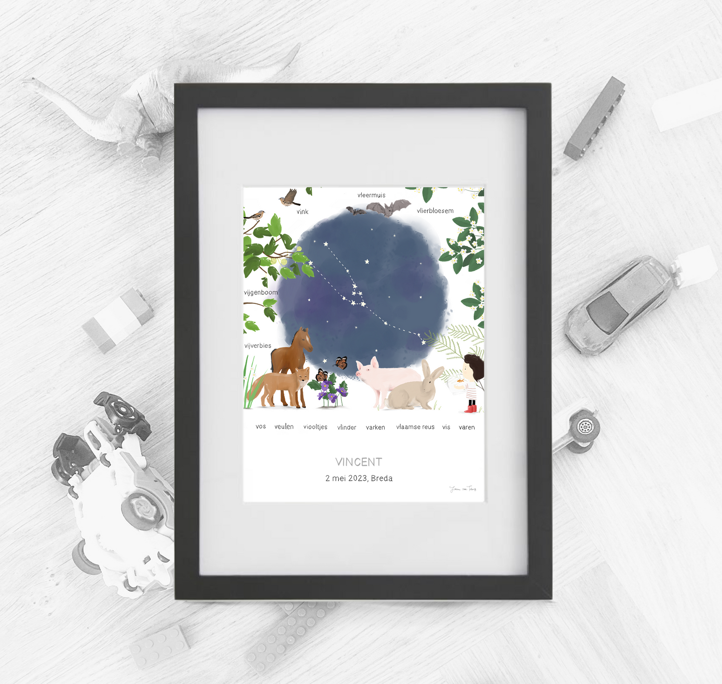 V - Things with love geboorteposter