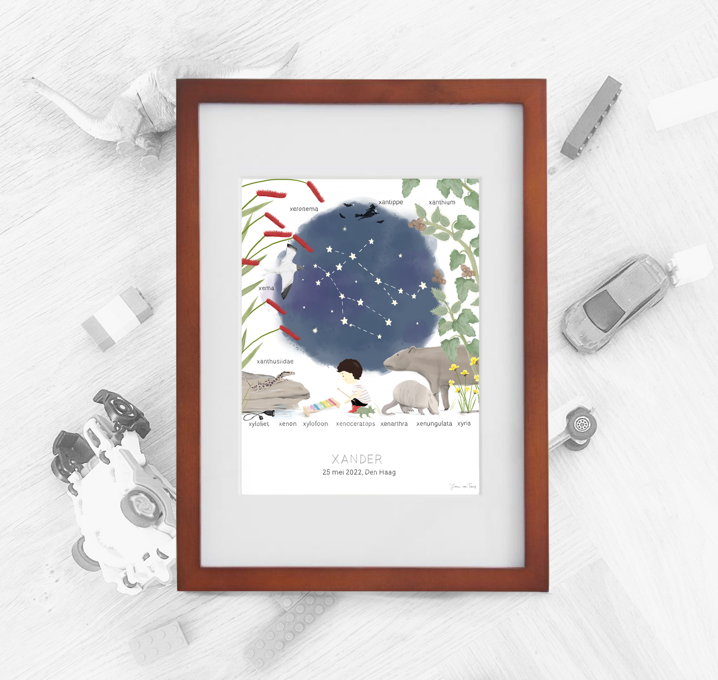 X - Things with love geboorteposter