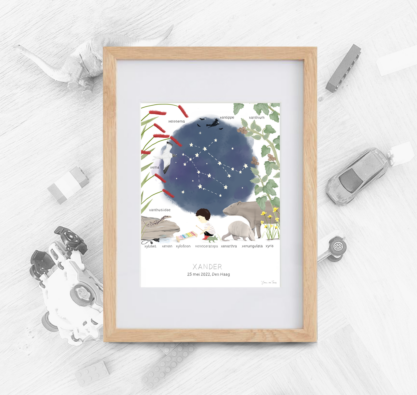 X - Things with love geboorteposter