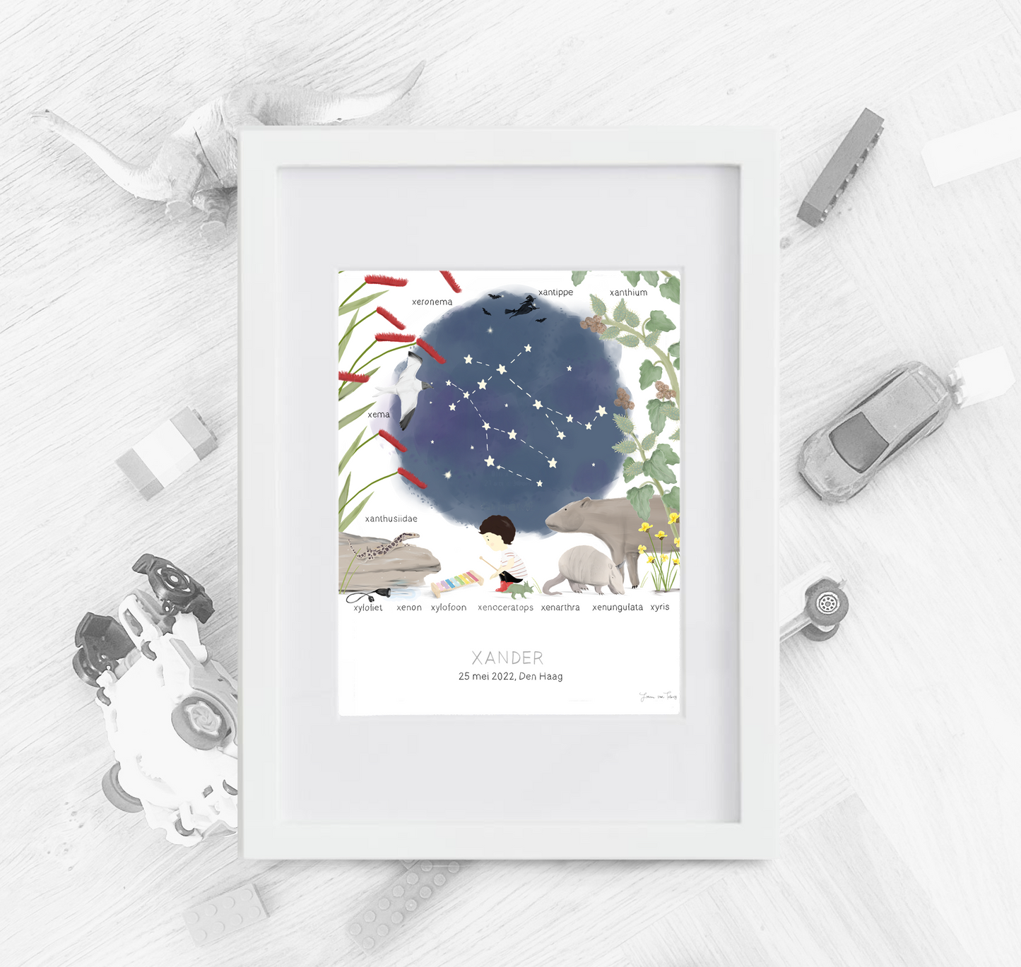 X - Things with love geboorteposter