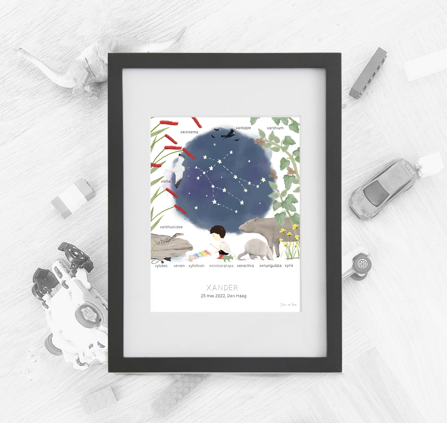 X - Things with love geboorteposter