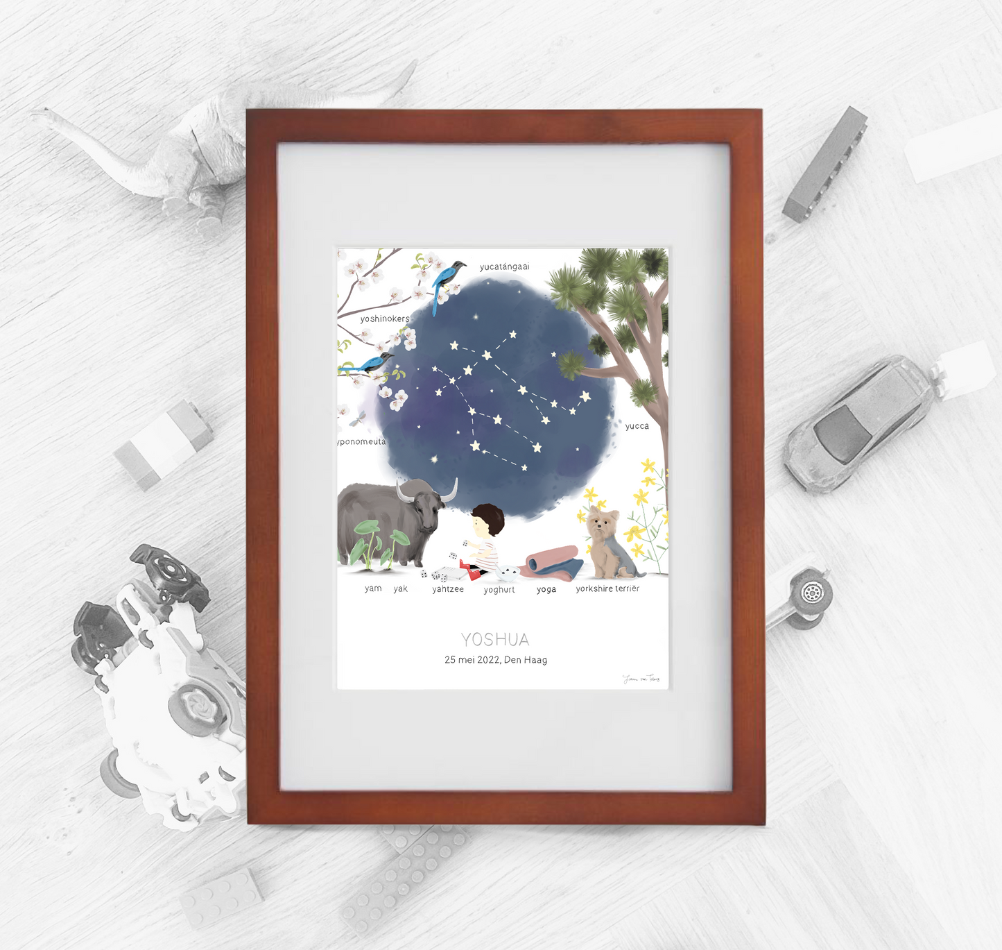 Y - Things with love geboorteposter