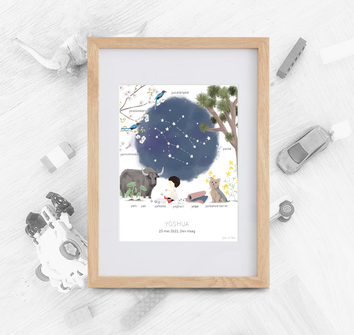 Y - Things with love geboorteposter