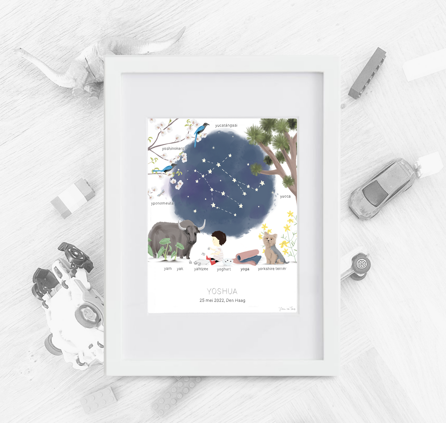 Y - Things with love geboorteposter