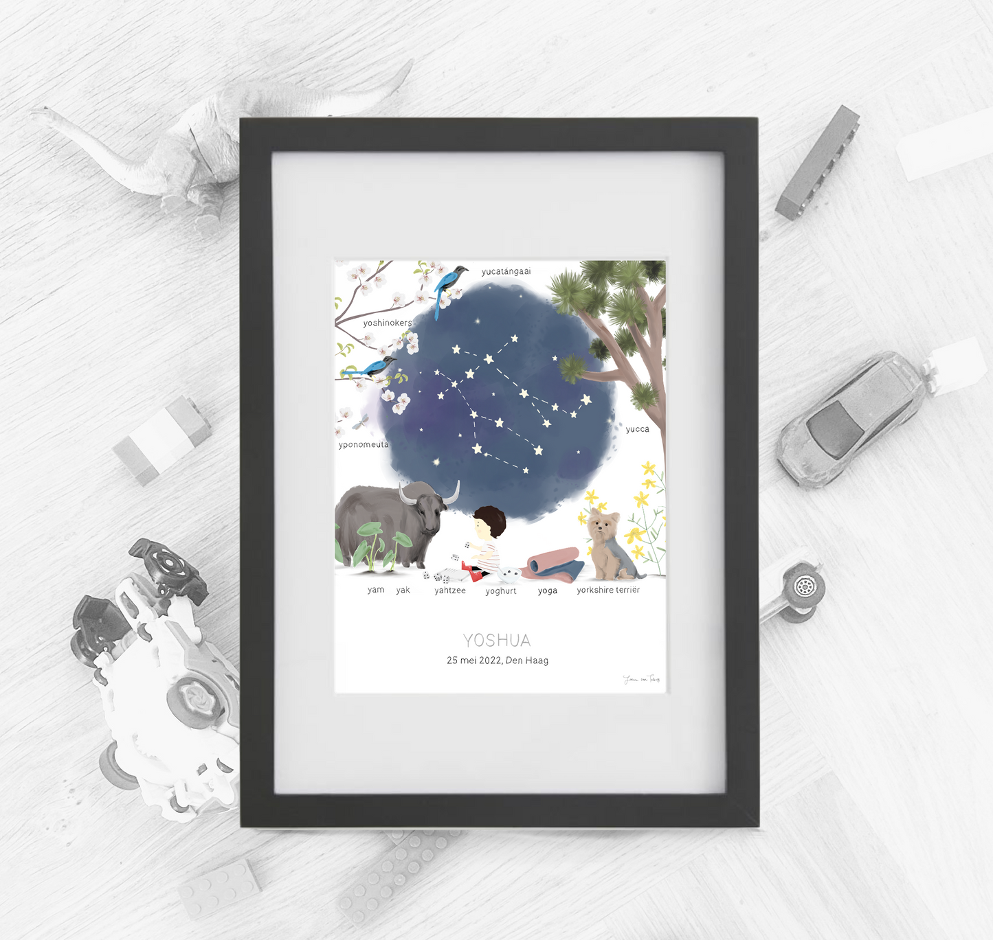 Y - Things with love geboorteposter