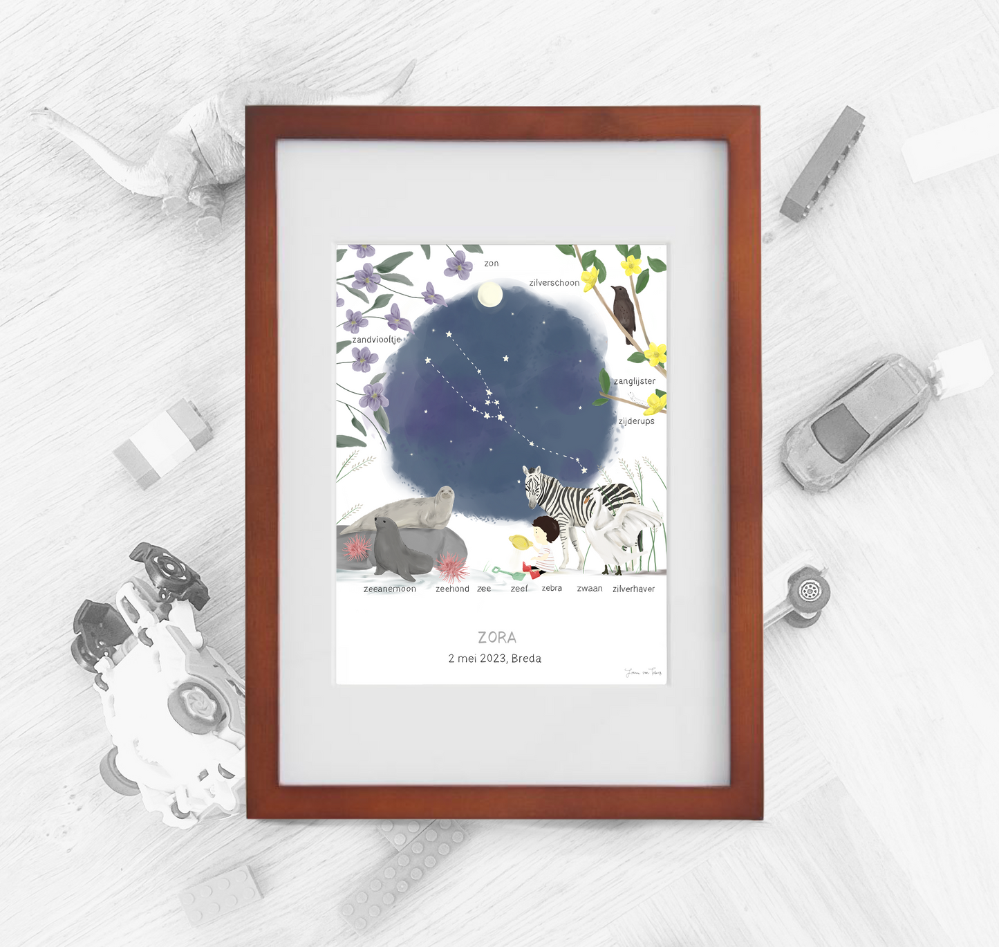 Z - Things with love geboorteposter