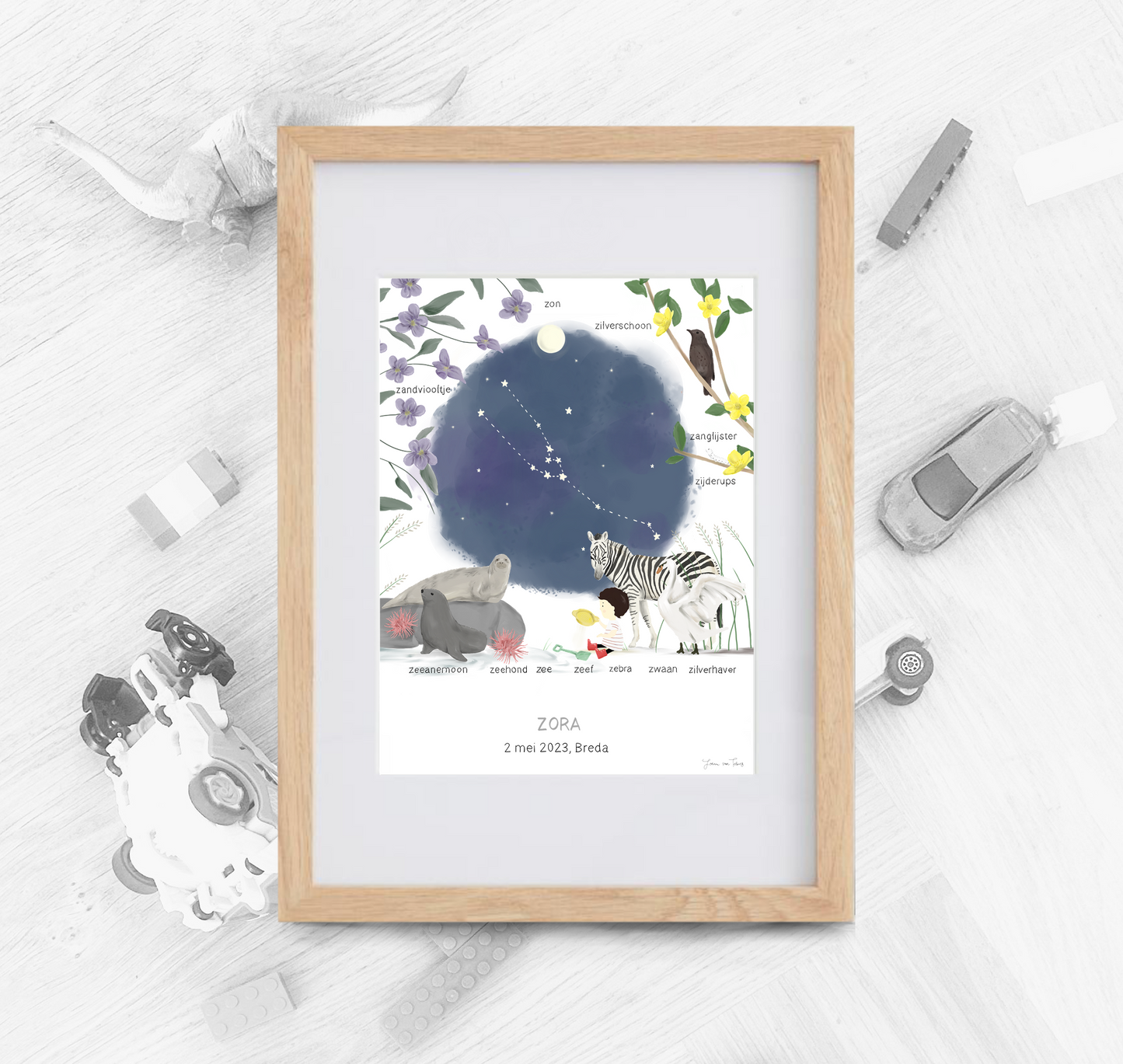 Z - Things with love geboorteposter