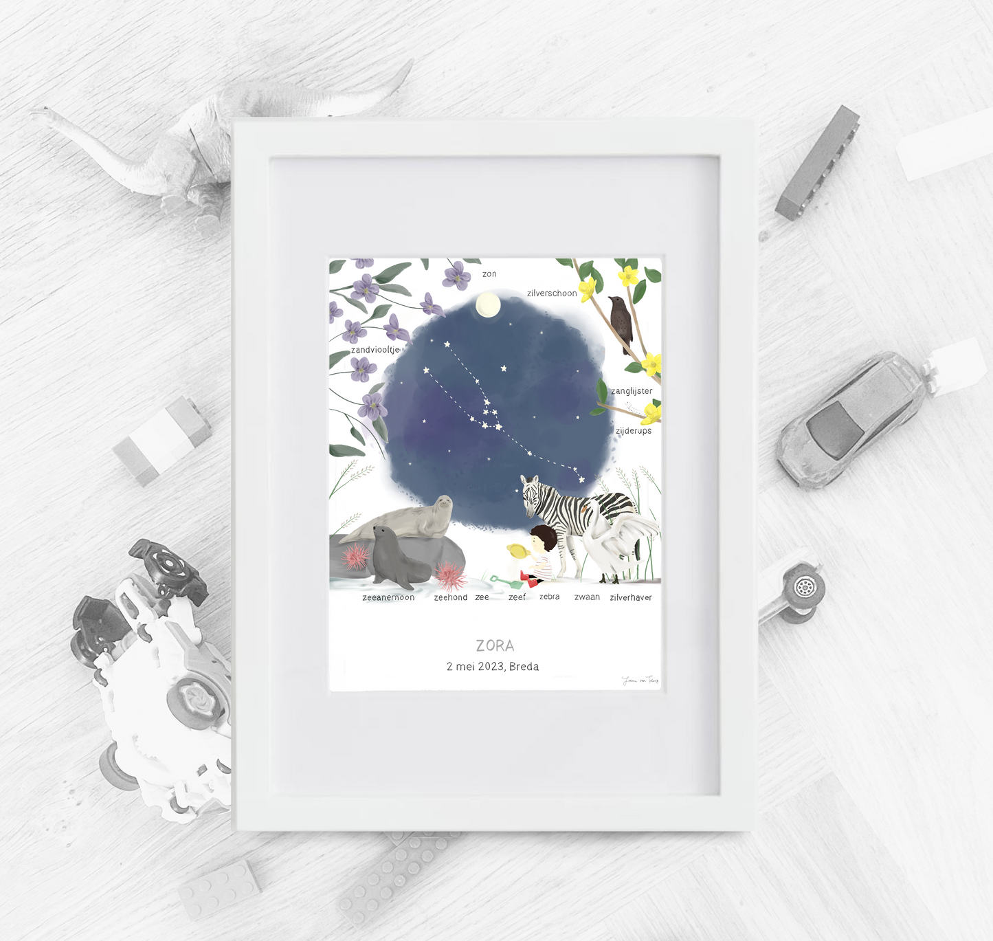 Z - Things with love geboorteposter