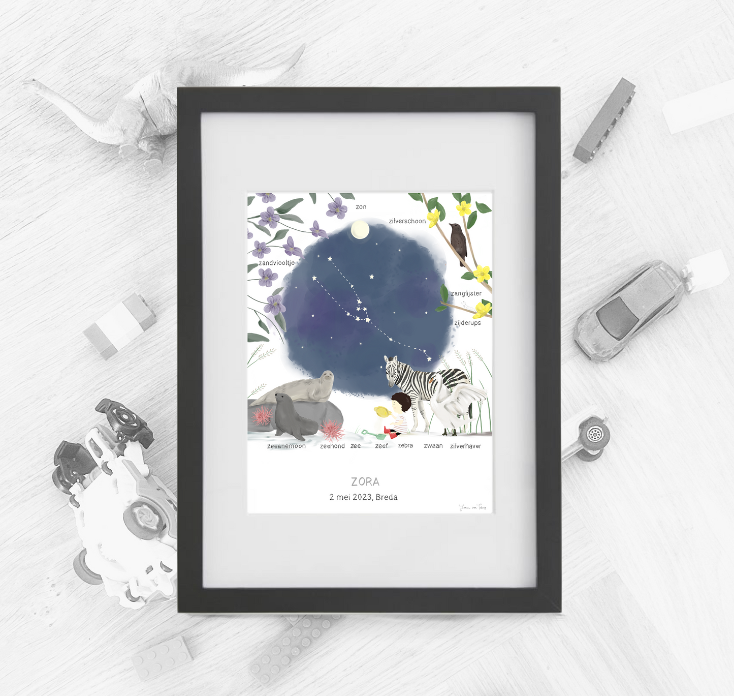 Z - Things with love geboorteposter